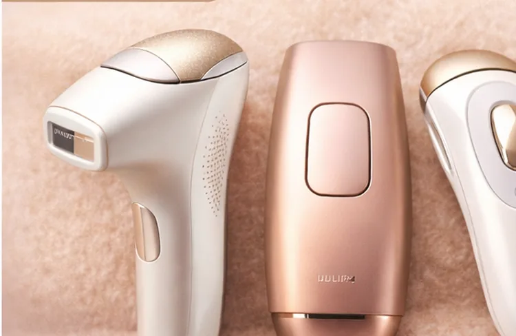 Trois appareils IPL à domicile Philips, Ulike et Braun côte à côte